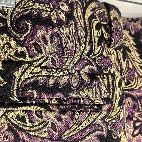 Free People Black and Purple Paisley Wide Leg Pants - Picture 15 of 16
